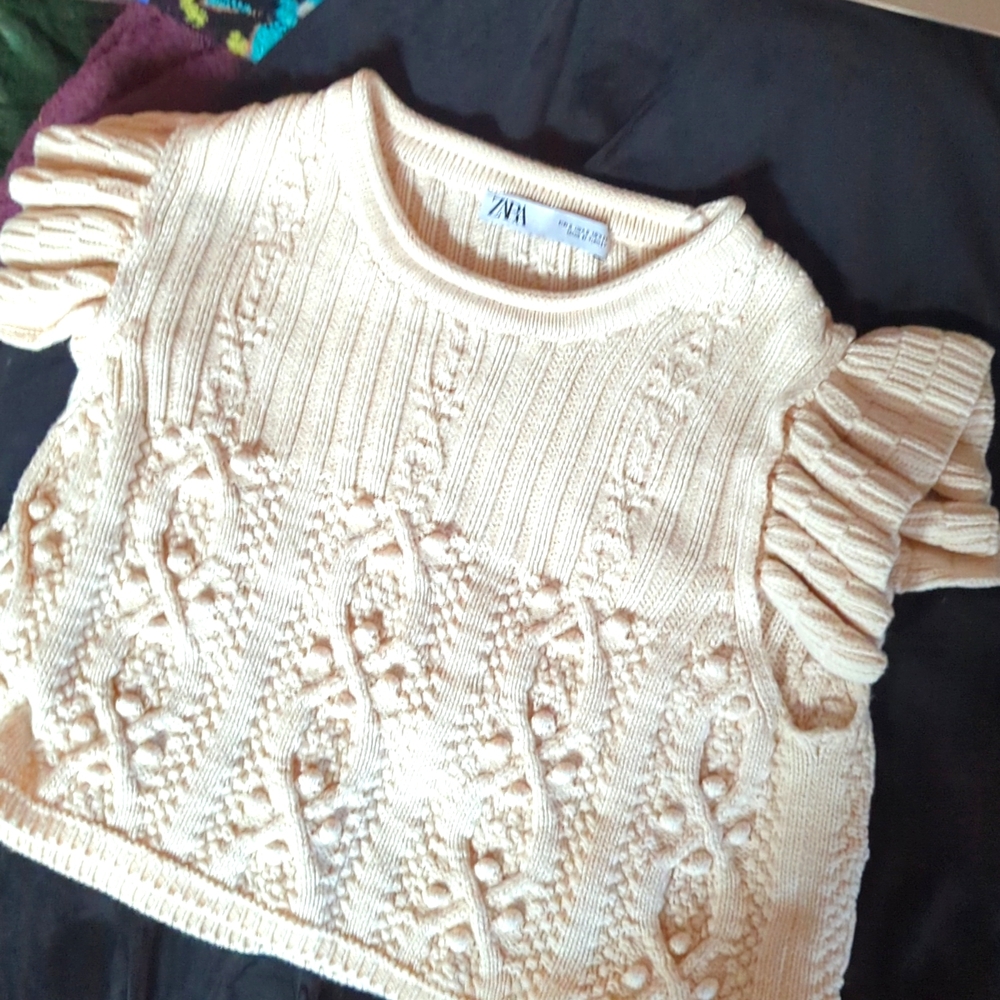 Cream Sweater by Zara